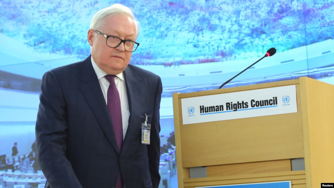 ARCHIVO - El viceministro de Relaciones Exteriores de Rusia, Sergei Ryabkov, asiste al Consejo de Derechos Humanos de las Naciones Unidas en Ginebra, Suiza, el 2 de marzo de 2023. REUTERS/Denis Balibouse