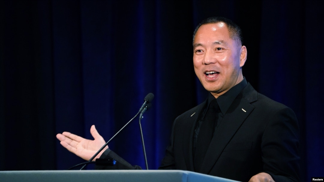 FILE - Ho Wan Kwok, also known as Miles Guo and Guo Wengui, is pictured at a news conference in New York, Nov. 20, 2018.