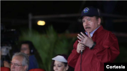 Daniel Ortega en un discurso este martes en donde arremetió contra la Iglesia católica. [Foto: Presidencia de Nicaragua]