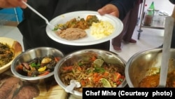 Chef Mhlelusizo Ncube showcasing Zimbabwean cuisines at the African Cuisine & Art Festival in New Mexico, USA