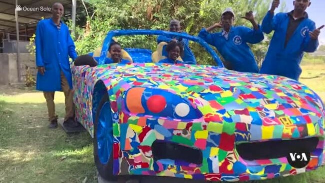 Kenya-Based Company Turns Hundreds of Thousands of Flip-Flops Into Colorful Artwork