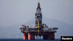中國海洋石油公司在海南海域的981號海上鑽井平台。（2018年3月23日）