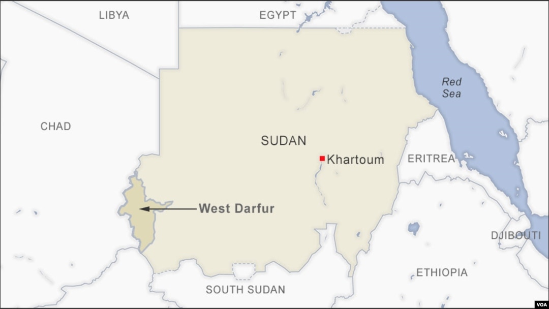 West Darfur, Sudan map
