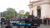 Decenas de policías prohibieron la realización de una procesión en la ciudad de Masaya, al sur de Managua, Nicaragua. Foto Cortesía