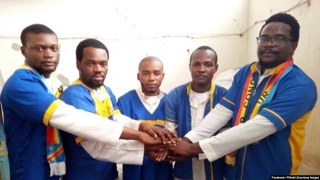 Bilenge ya lingomba Filimbi bakenamaki na Kinshasa, RDC, 17 août 2018. (Facebook/Filimbi)
