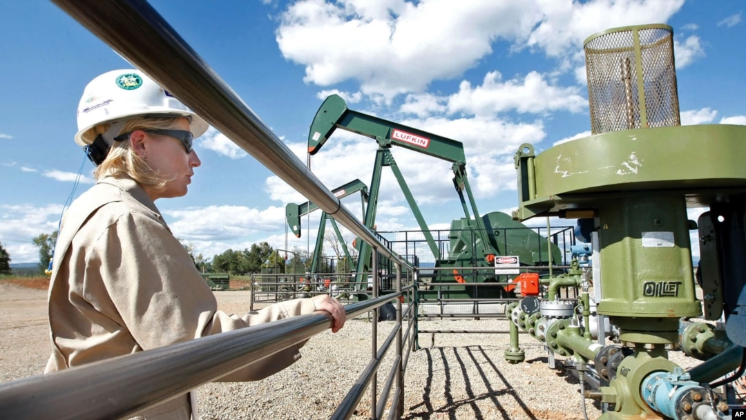FILE - A BP Florida operations manager looks over a methane gas well site east of Bayfield, Colorado, Aug. 26, 2009.