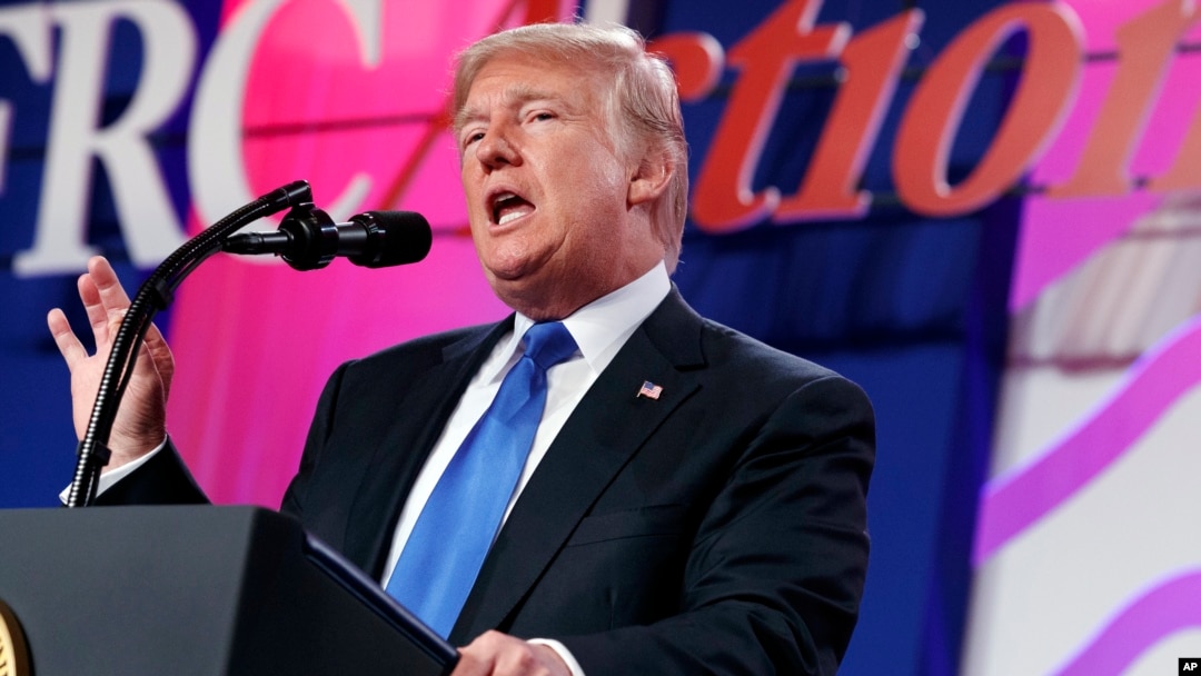 President Donald Trump speaks in Washington on Friday, Oct. 13, 2017 . 