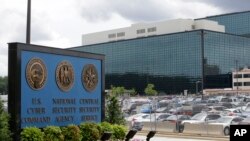 FILE - The National Security Administration campus in Fort Meade, Maryland, where the U.S. Cyber Command is located.
