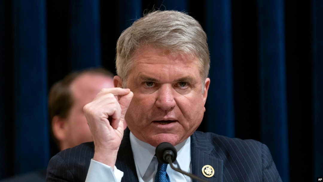 FILE - U.S. House of Representatives Foreign Affairs Committee Chair Michael McCaul speaks during a hearing in Washington on April 16, 2024. In an interview with VOA, McCaul laid out how the U.S. is reevaluating its military presence in Africa.