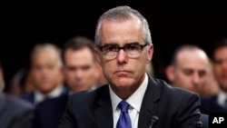 El Director interino del FBI, Andrew McCabe, comparece ante una audiencia del Comité de Inteligencia del Senado sobre la Ley de Vigilancia de Inteligencia Extranjera, en Capitol Hill, Washington, el 7 de junio de 2017.