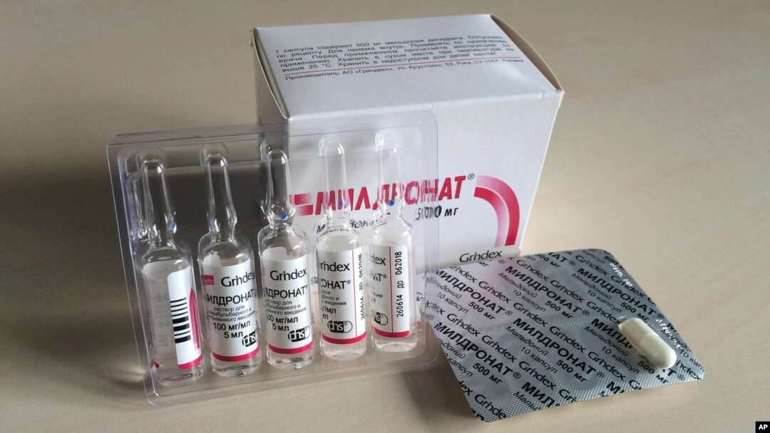 Tablets and vials of meldonium, also known as mildronate, are photographed in Moscow, Russia, March 8, 2016. 