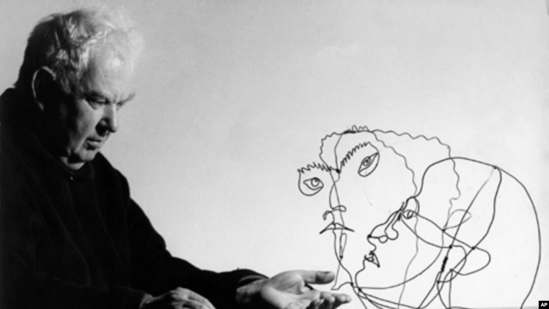 Artist Alexander Calder combined a love of mobiles and portraits in his work, now on display at the National Portrait Gallery.