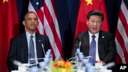 美國總統奧巴馬在與中國國家主席習近平在華盛頓召開的核安全峰會期間舉行會晤(2016年3月31日)