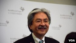 香港特首候選人曾俊華 (VOA湯惠芸攝)