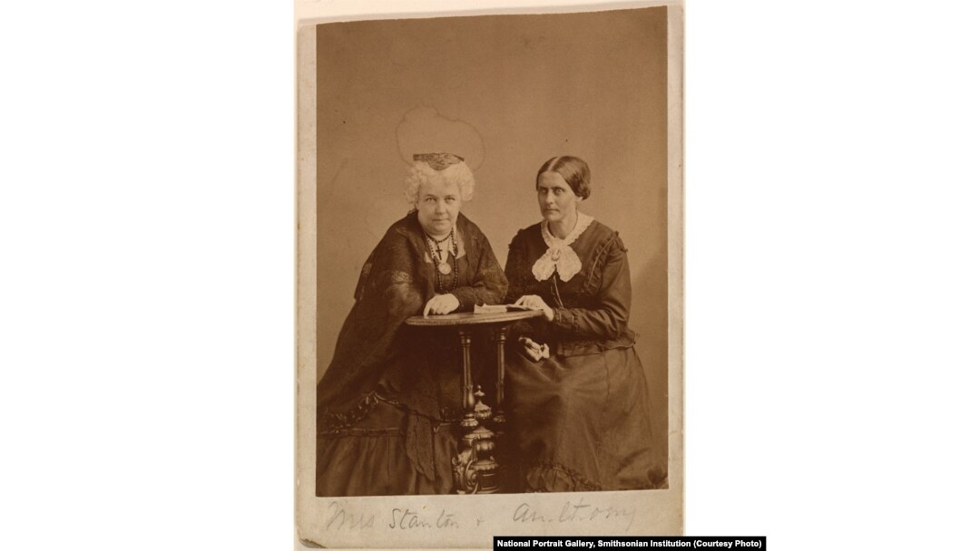Elizabeth Cady Stanton (L) worked closely with her friend Susan B. Anthony (R) for over 50 years to win women the right to vote.