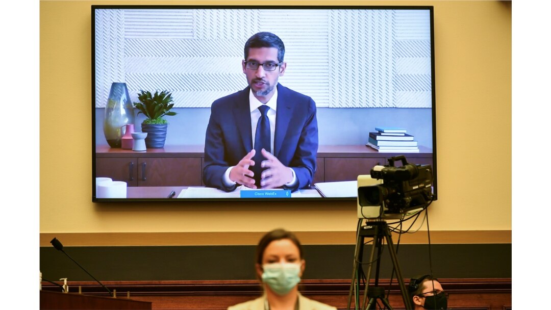 Google CEO Sundar Pichai testifies before the House Judiciary Subcommittee on Antitrust, Commercial and Administrative Law during a hearing on "Online Platforms and Market Power".