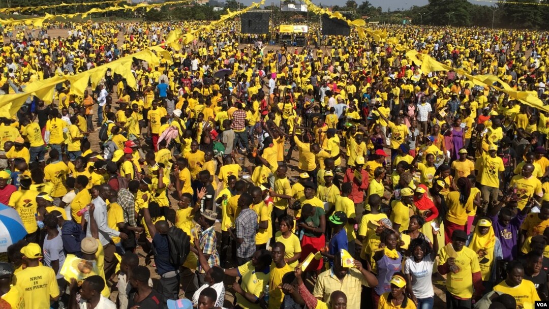 Gangamin masu goyon bayan shugaban Uganda Yoweri Museveni