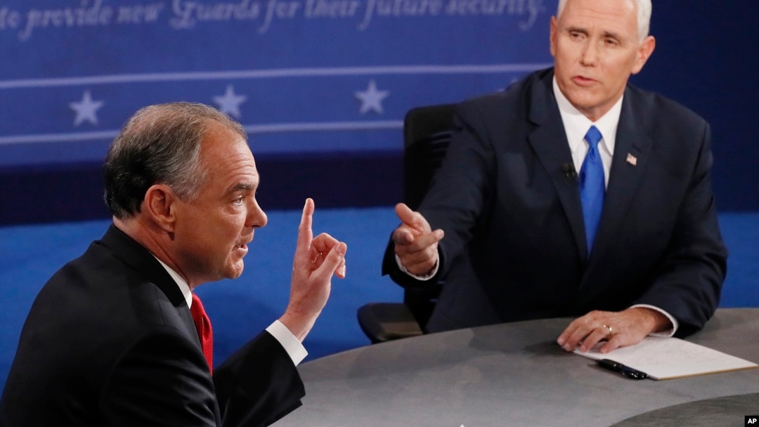 Campaign 2016 VP Debate vice-presidential nominee Gov. Mike Pence and Sen. Tim Kaine debate 