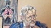 Pulmonologist Dr. Martin Tobin testifies at the trial of former Minneapolis police officer Derek Chauvin in Minneapolis, April 8, 2021, in this courtroom sketch. (Reuters/Jane Rosenberg)