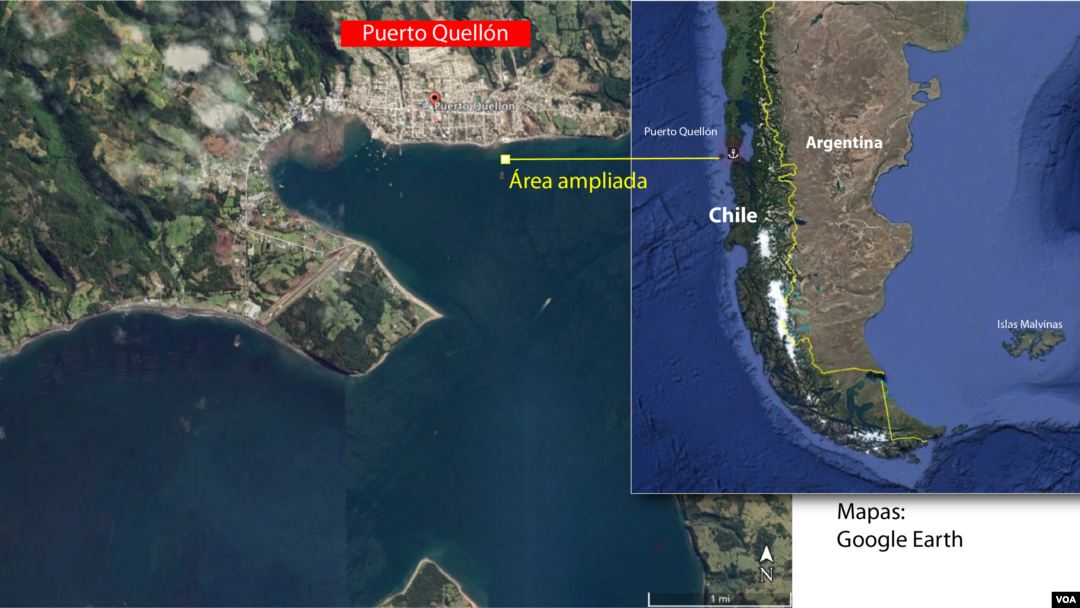 Mapa del sitio del temblor.