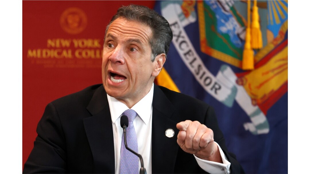 New York Governor Andrew Cuomo holds his daily briefing at New York Medical College during the outbreak of the coronavirus disease (COVID-19) in Valhalla, New York, May 7, 2020.