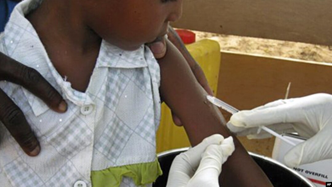 A child receives a vaccination on the opening day of a meningitis vaccination campaign in Niger, 04 Apr. 2010